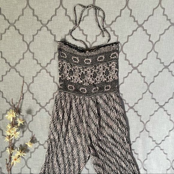 Free People Chic Smocked Wide Leg Halter Jumpsuit - Picture 12 of 16